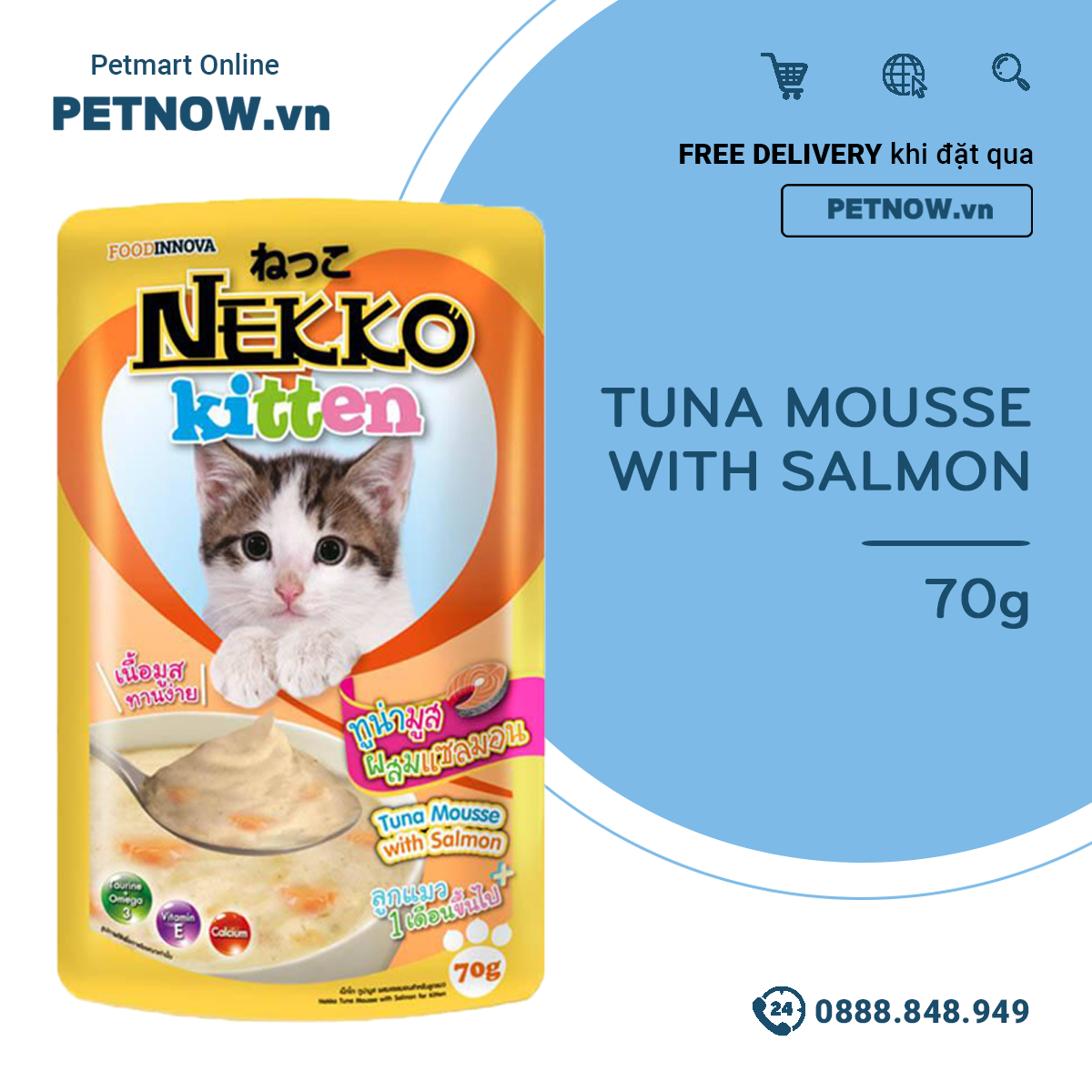 Combo Pate mèo NEKKO Kitten- 48 gói petnow