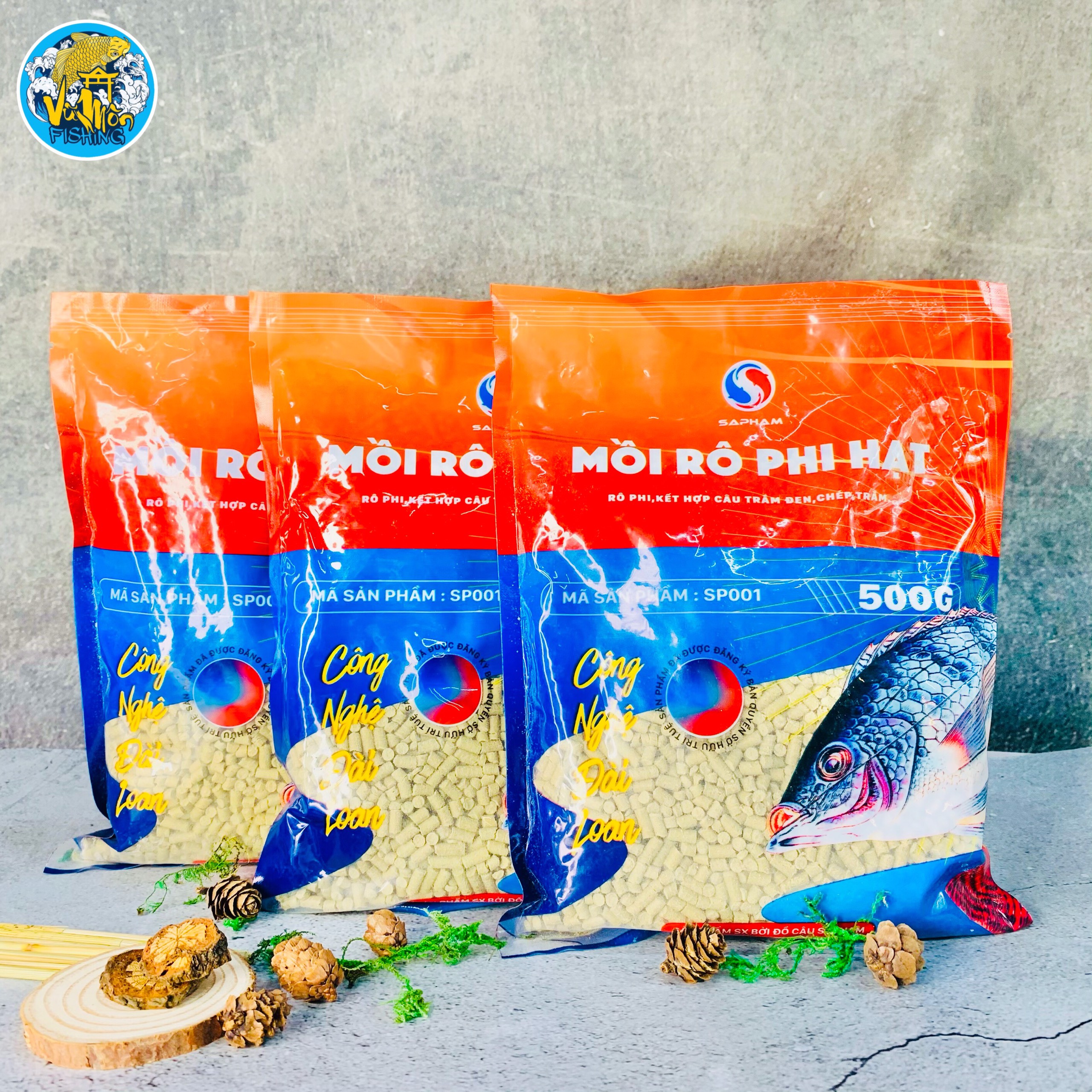 Mồi câu cá rô phi hạt Mồi xả câu rô phi Sapham- Vũ Môn fishing