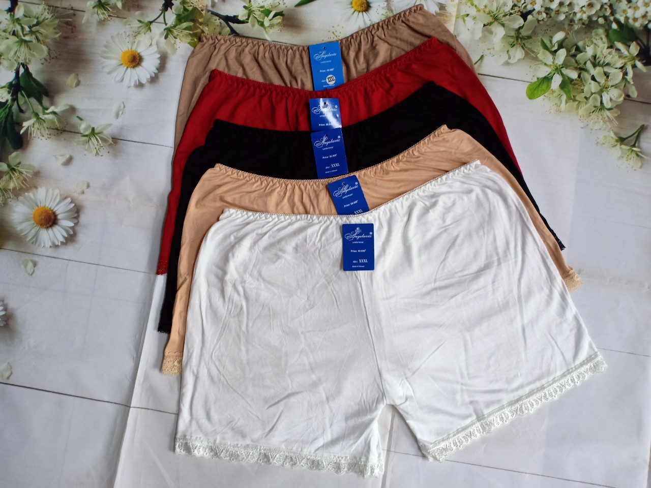 Combo 5 Quần Đùi Mặc Váy Cotton big size màu ngẫu nhiên
