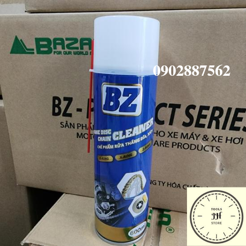 chai xịt vệ sinh sên xe máy BZ chain cleaner 600ml