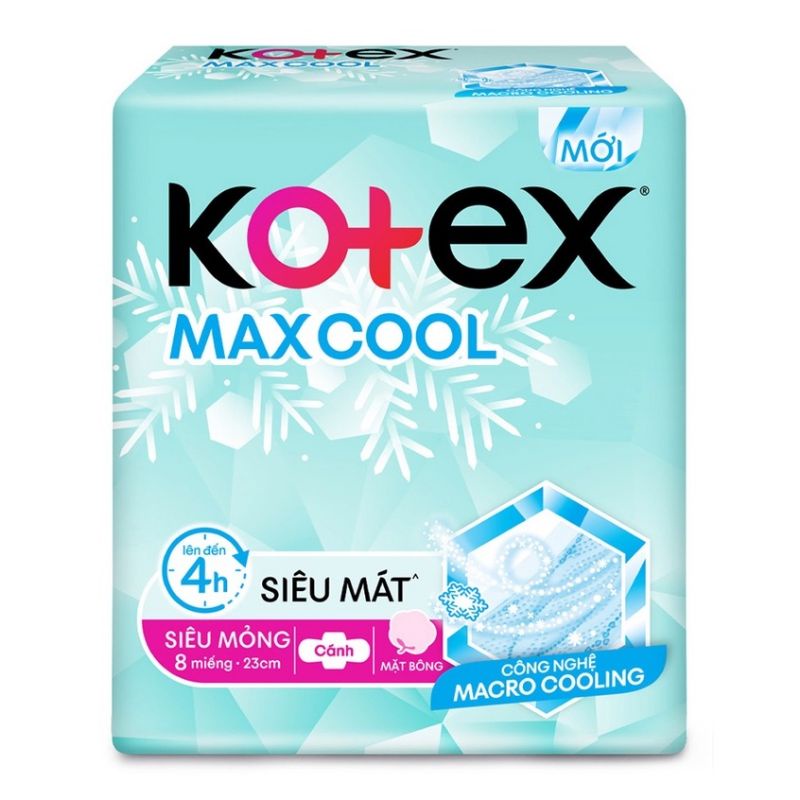 BĂNG VỆ SINH KOTEX THẢO DƯỢC COOL BỊCH 8 MIẾNG