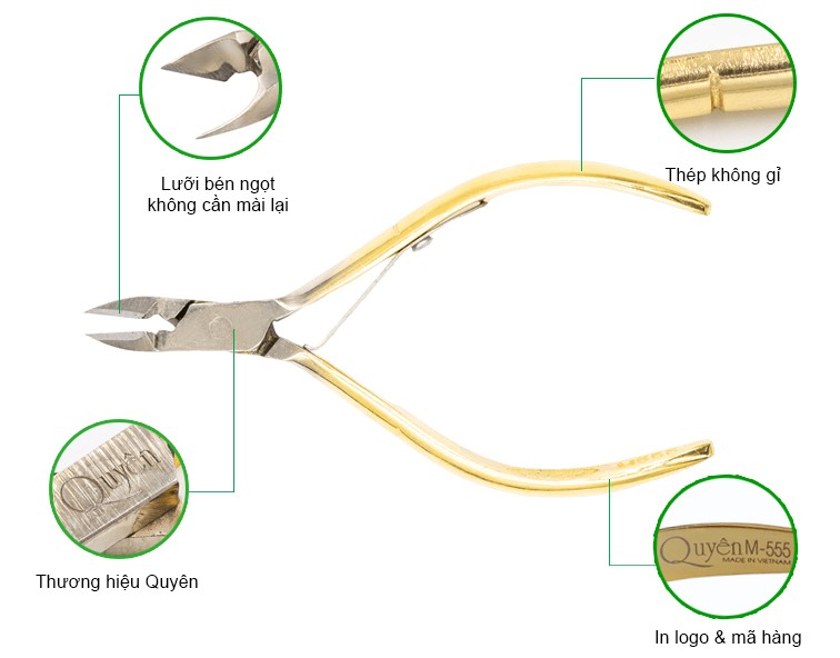 ( hàng cty ) Kềm Cắt Móng Quyên M555, tặng dũa