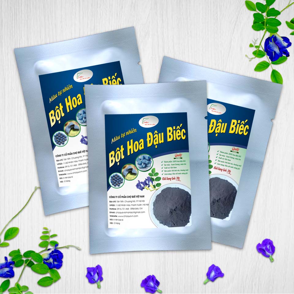 Bột Hoa Đậu Biếc 20g Chợ Quê