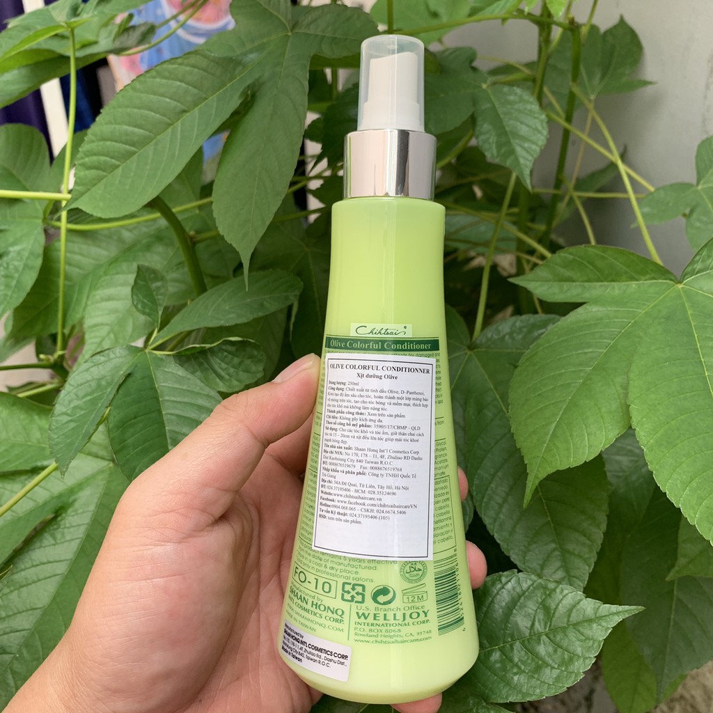 [HCM]Xịt Dưỡng Tóc Chihtsai Olive Colorful 250Ml