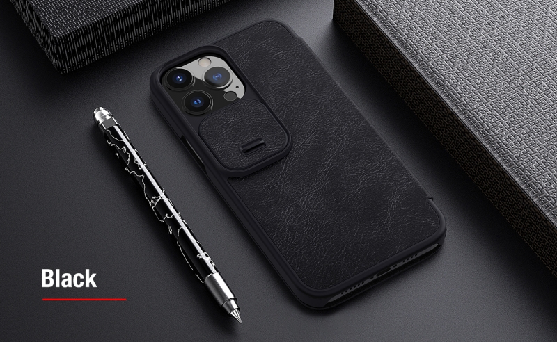 Bao Da iPhone 13 Pro Max Hiệu Nillkin Qin Pro Leather