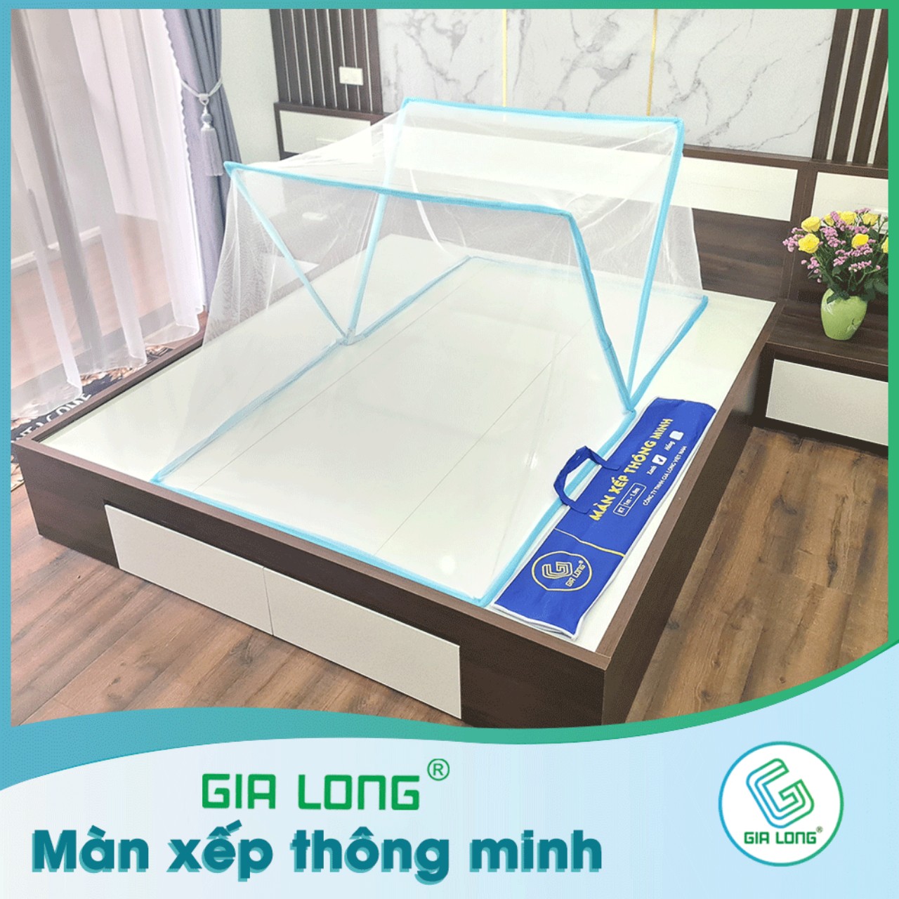 MÀN XẾP GẤP GỌN THÔNG MINH GIA LONG 1.8M x 2M