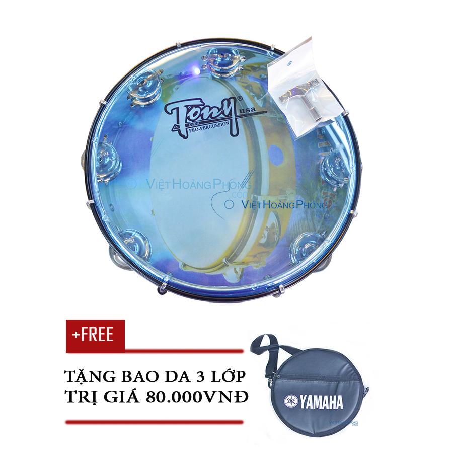 Trống lắc tay - trống gõ bo - Tambourine Cao Cấp TONY (USA) - Tặng bao da 3 lớp - Việt Hoàng Phong