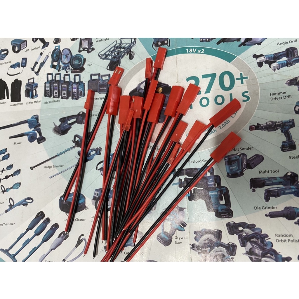 Combo 10 Jst 2P Cables 20 cm Long