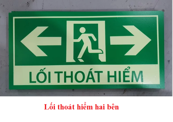 Biển chỉ dẫn lối thoát hiểm dạ quang siêu sáng