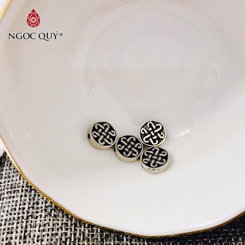 [HCM]Charm bạc xỏ ngang hình tròn 10x10mm - Ngọc Qúy Gemstones