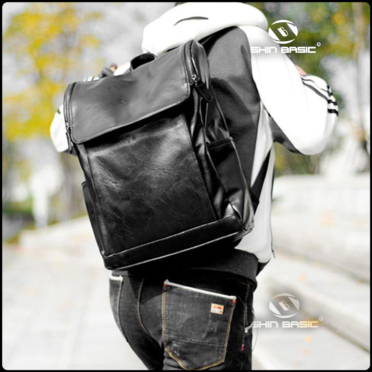 Ba Lô Da PU Cao Cấp Thời Trang hinBasic - SHIN9367