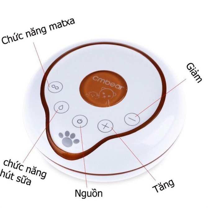 [ Tặng 20 túi trữ sữa ]Máy hút sữa điện đôi Cmbear ZRX-0706