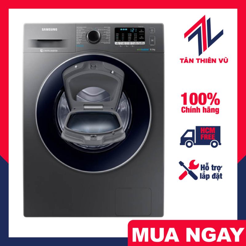 Trả góp 0% - Máy giặt cửa trước Samsung Inverter Addwash WW90K54E0UX/SV, có thiết kế hiện đại, trẻ trung sẽ là điểm nhấn cho không gian nội thất của bạn - Miễn phí vận chuyển HCM chính hãng