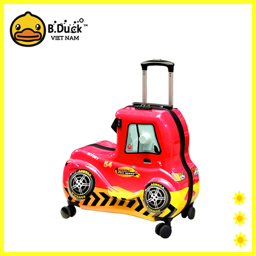 [HCM]Vali du lịch kiêm ghế ngồi cho bé (Ô tô đỏ) | Size 24