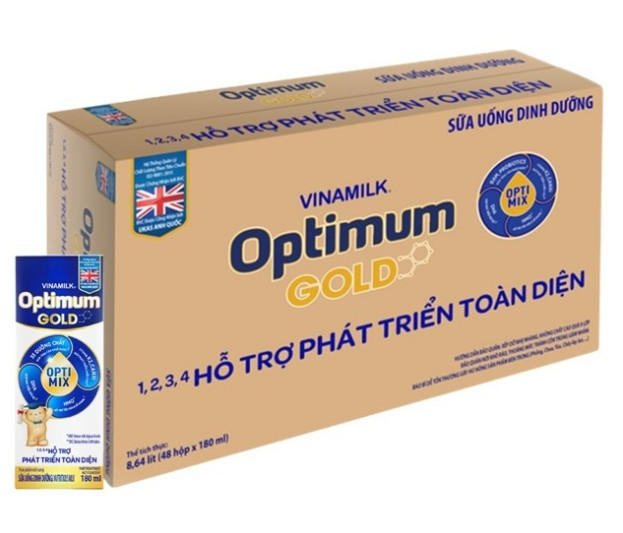 Thùng 48 Hộp Sữa Bột Pha Sẵn Optimum Gold 180ml.