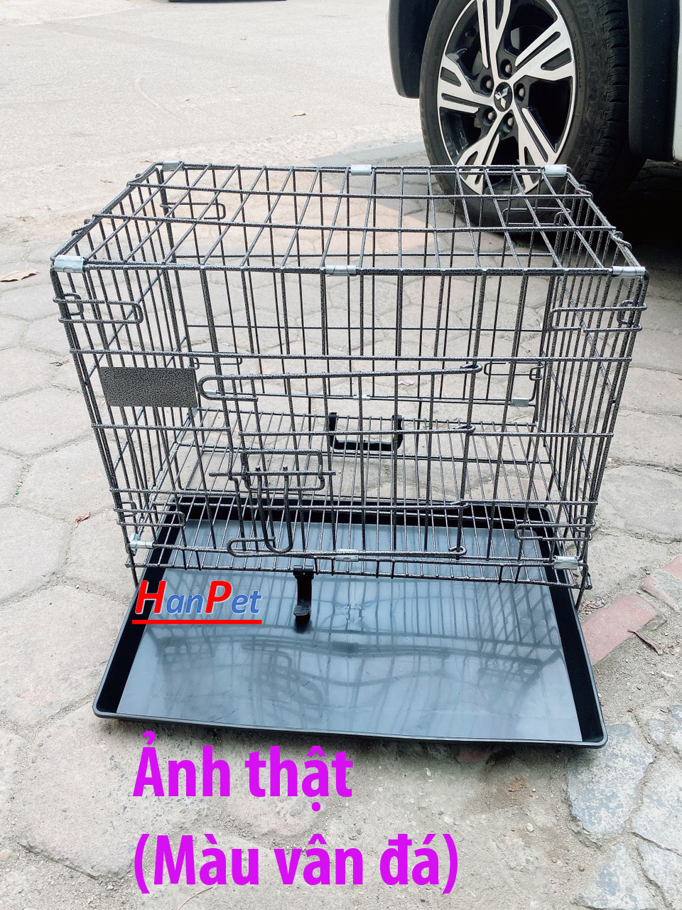 (Chuồng SD)- Lồng chó mèo vân đá chuồng cho chó mèo gấp gọn