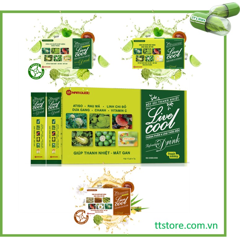 [HCM]Bột sủi thanh nhiệt Livecool Nam Dược [livercool live cool liver cool]