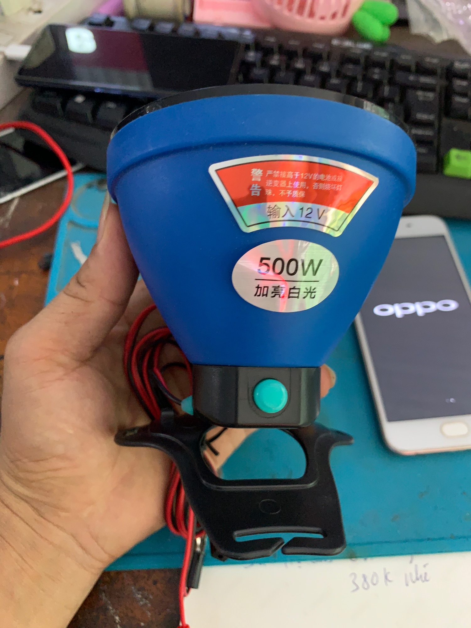 Đèn đội đầu kẹp bình ắc quy 12v siêu sáng ML1201