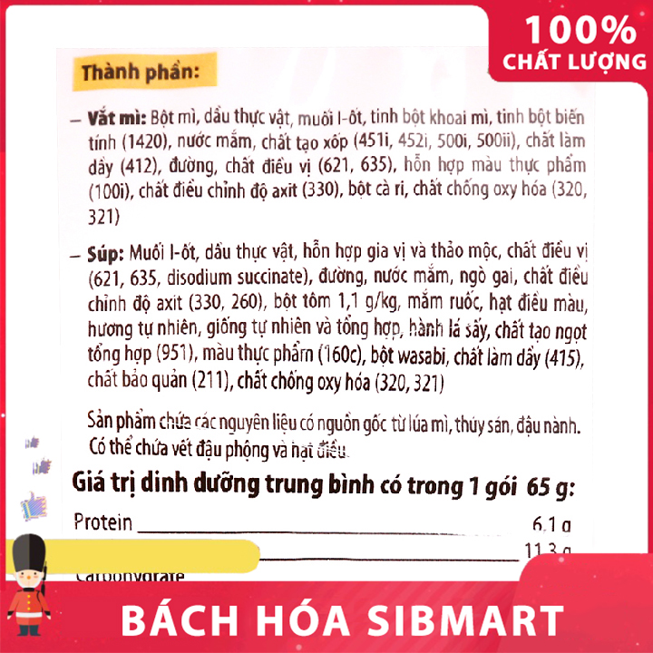 Mì tôm kokomi 65g - Bách Hóa SibMart - SA0002