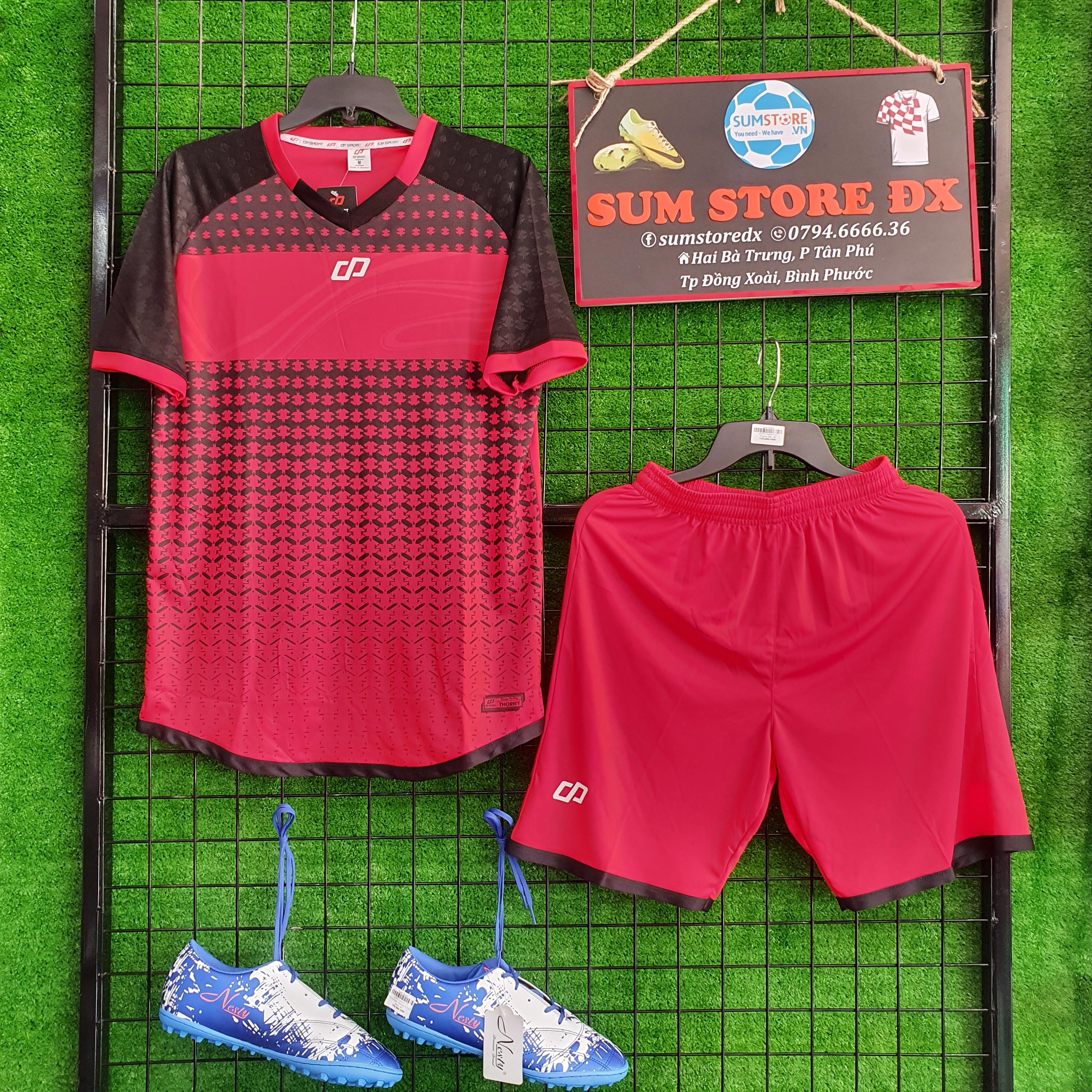 Bộ Đồ Đá Banh –  Áo Bóng Đá Không Logo CP Thorny Đỏ