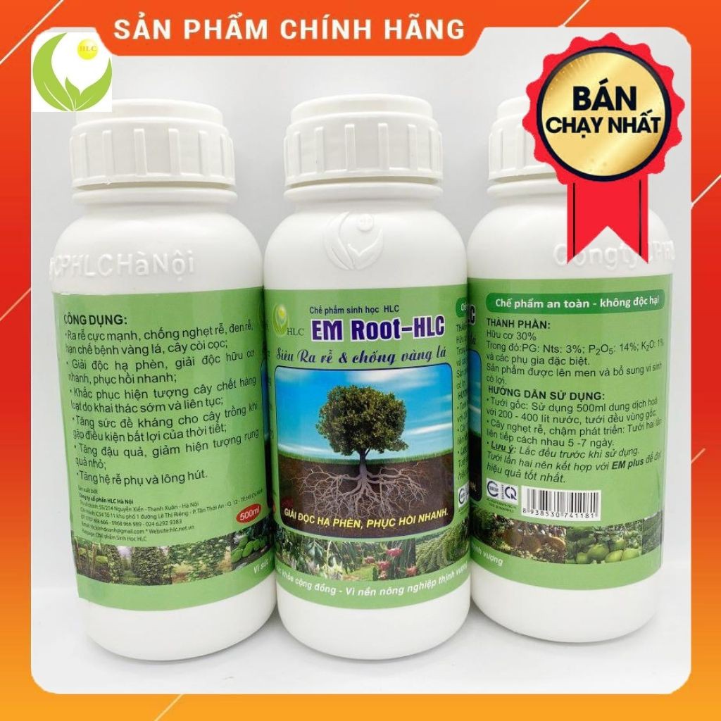 Kích thích ra rễ - em root siêu ra rễ hlc chai 500ml - kích rễ cực mạnh kích chồi xanh lá
