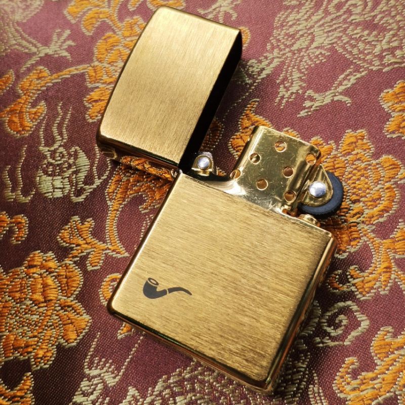 [HCM]Bật lửa Zippo Đồng Nguyên Khối Pipe cổ