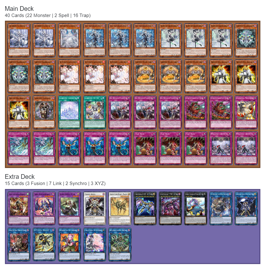 Bài In Tiếng Việt - Bộ bài Yugioh - Custom Deck - Labrynth