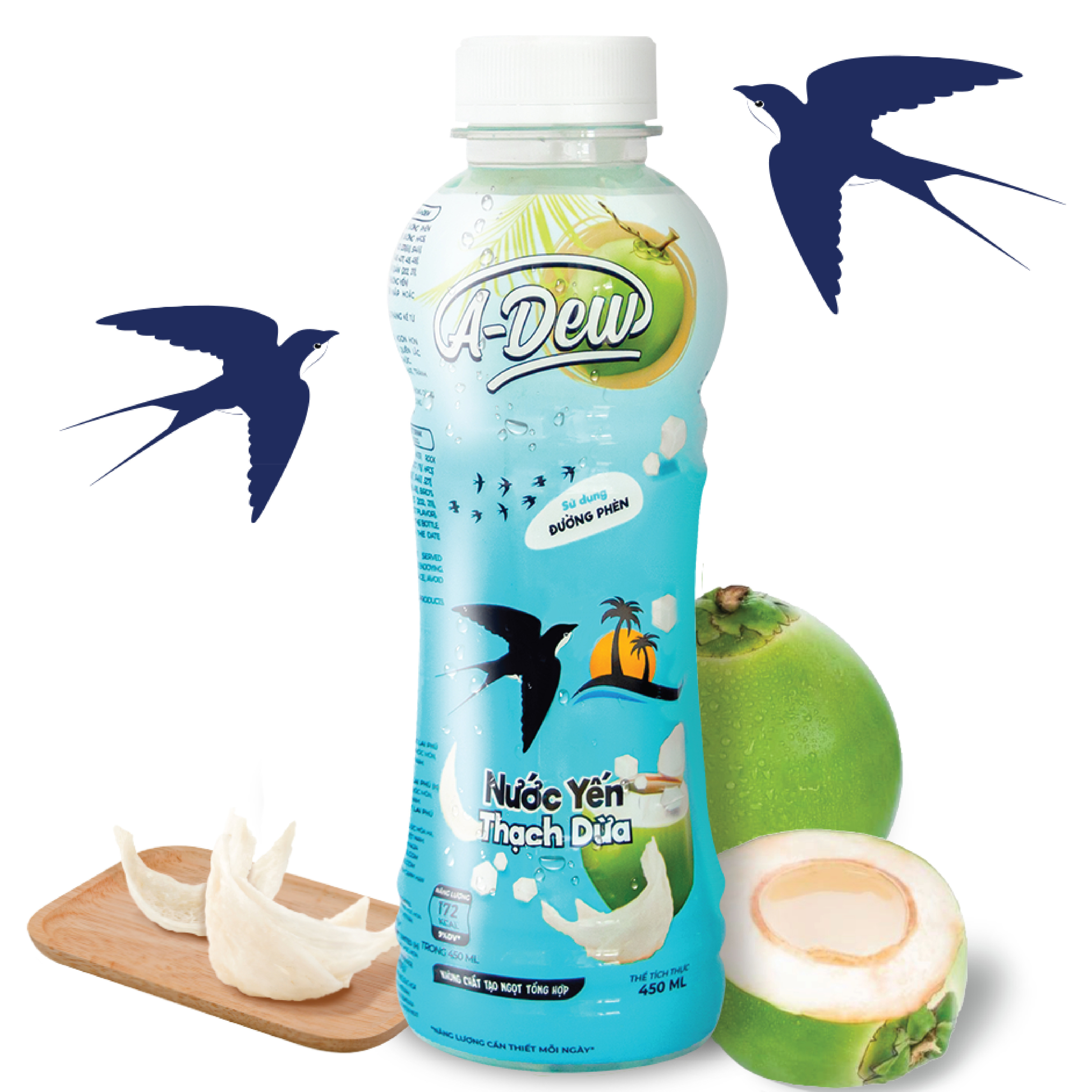 Nước Yến Thạch Dừa A-Dew 450ml (Thùng 24 Chai)