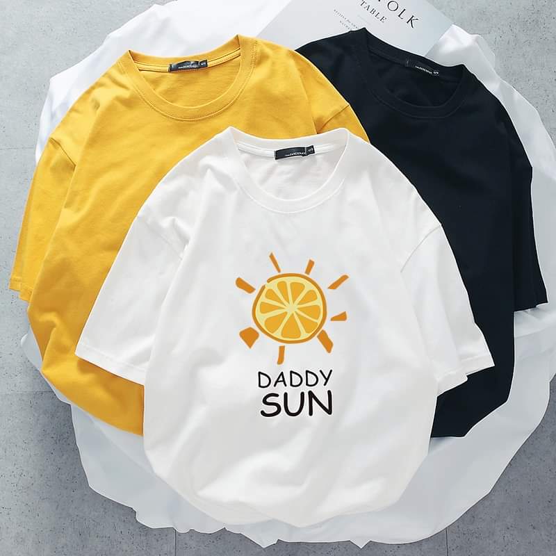 [HCM]Áo thun nữ form rộng Hàn Quốc in hình Sun kiểu mới dễ thương vải dày mịn mát