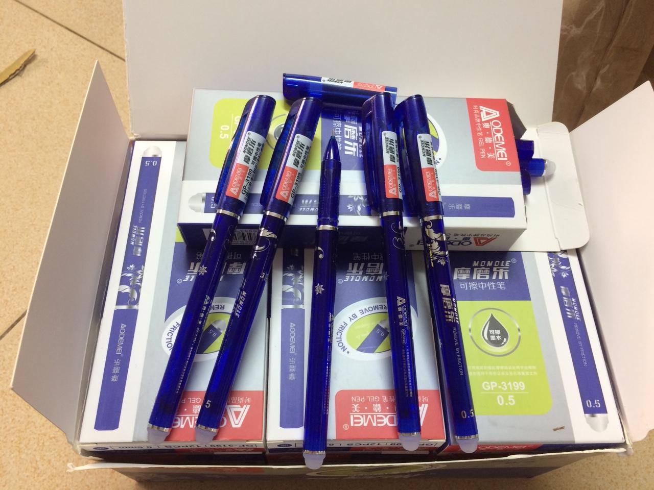 Combo 03 Hộp 36 Cây Bút bi xóa được mực xanh  AODEMEI - Hộp 12 cây