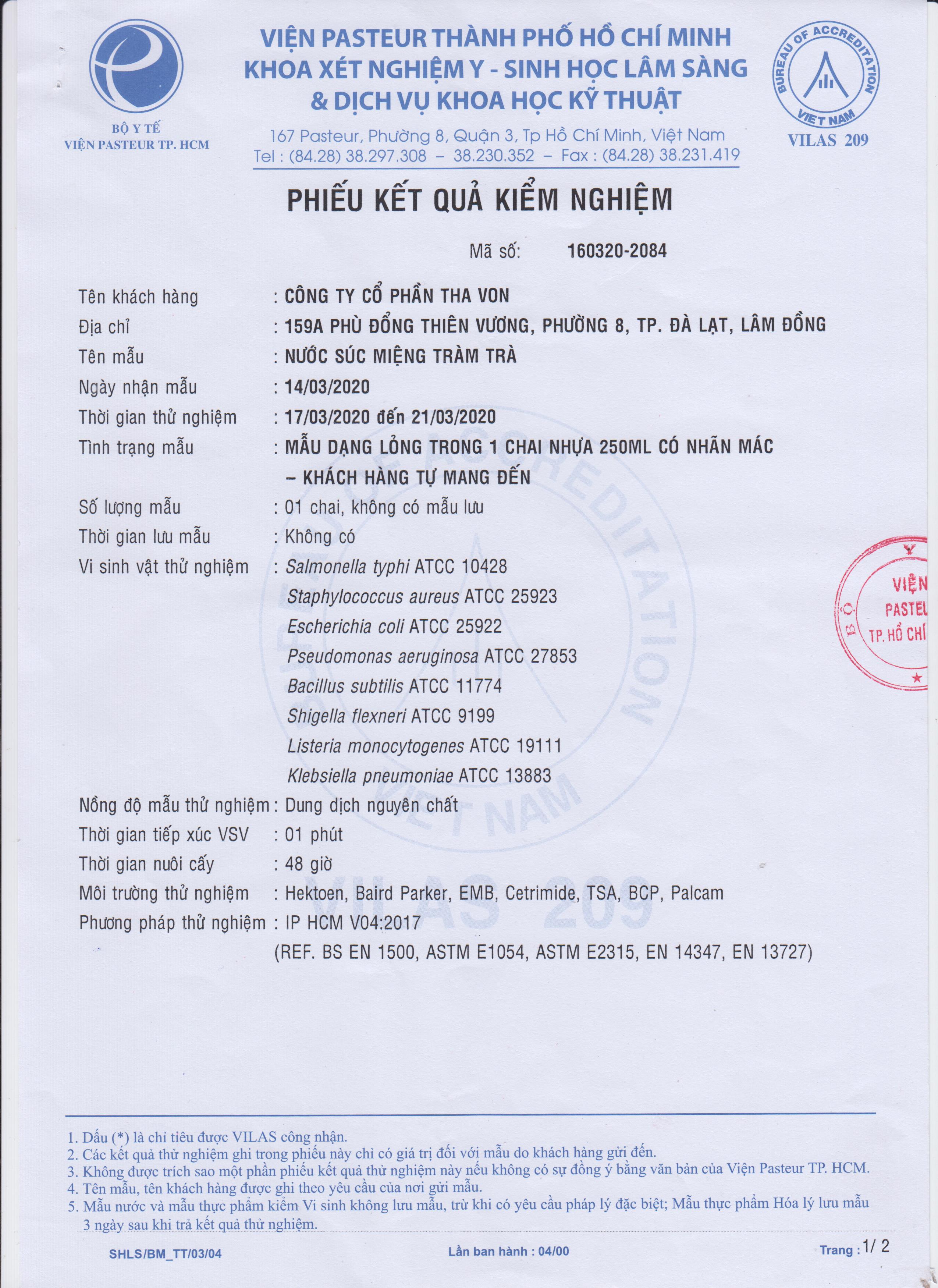 Nước súc miệng tràm trà 250 ml