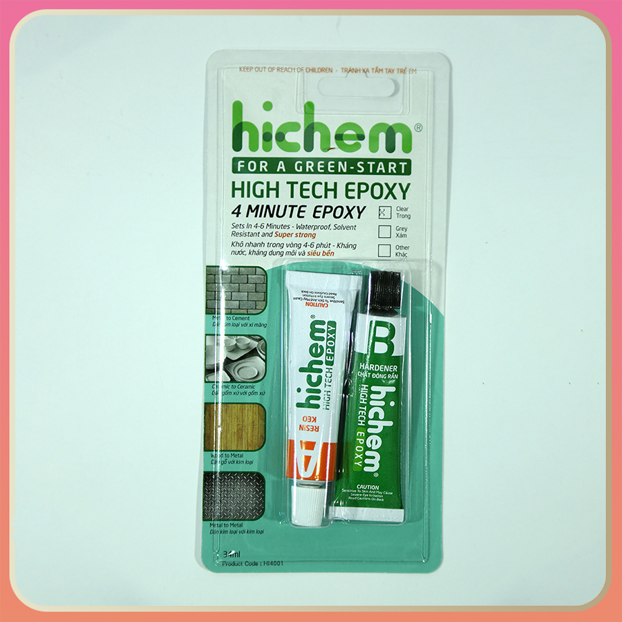 Keo A/B Hichem Epoxy High tech epoxy xám (2 thành phần)