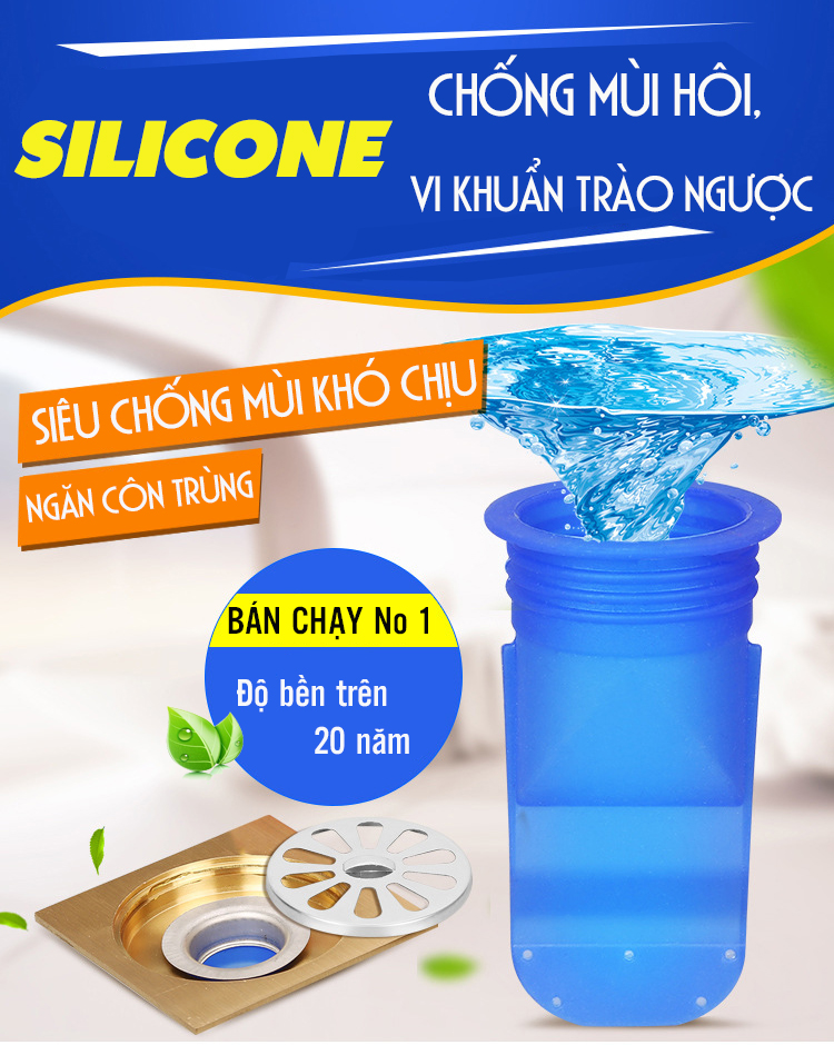 Nút bịt silicon chống hôi của lỗ thoát sàn