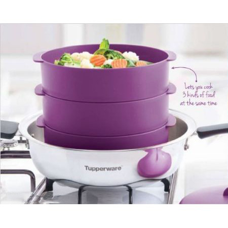 Xửng hấp 3 tầng Tupperware Steam It - Dewberry