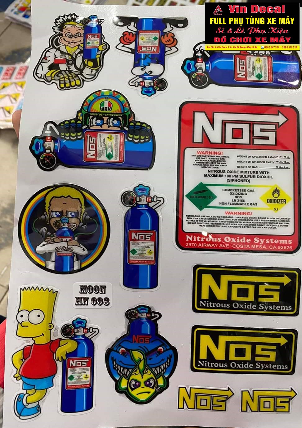 Bộ tem nổi BÌNH NOS MÃ MOON HN098