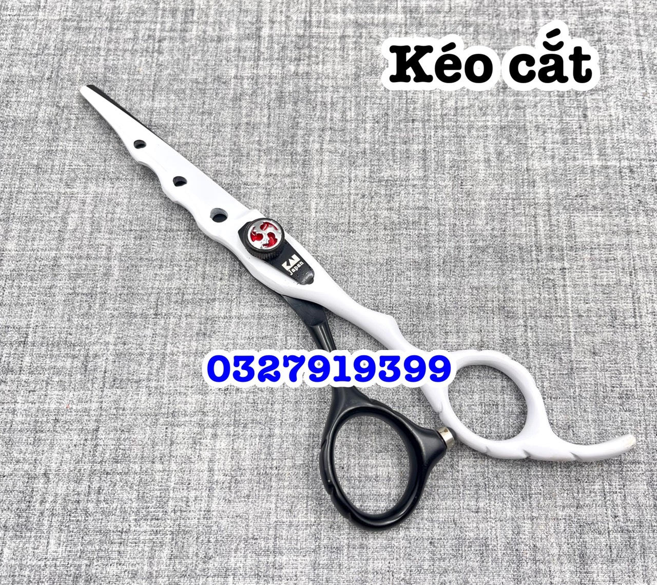 Kéo cắt tỉa tóc Nhật KAI 6.0 ( đen trắng )