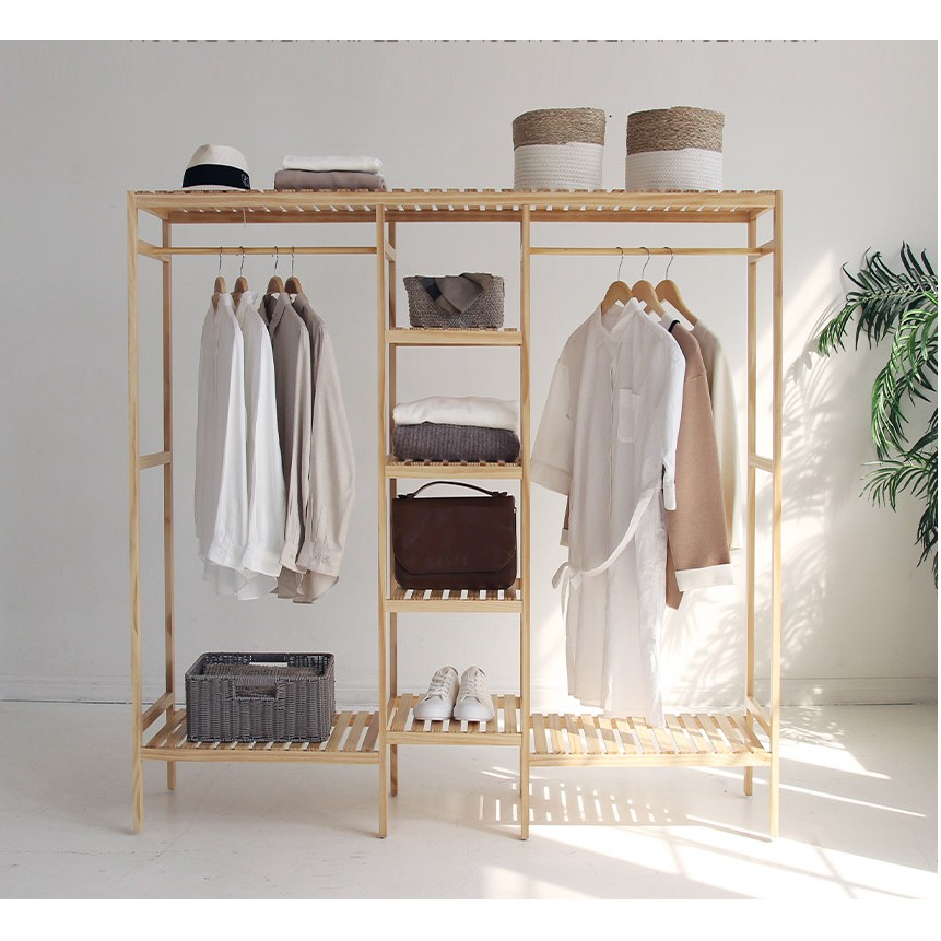 [HCM]TỦ QUẦN ÁO ĐÔI 150x150 cm - TỦ TREO QUẦN ÁO DOUBLE HANGER