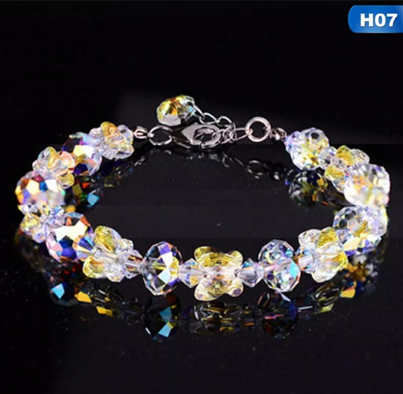 Lắc Tay Bước Pha Lê Áo size hat 8ly
