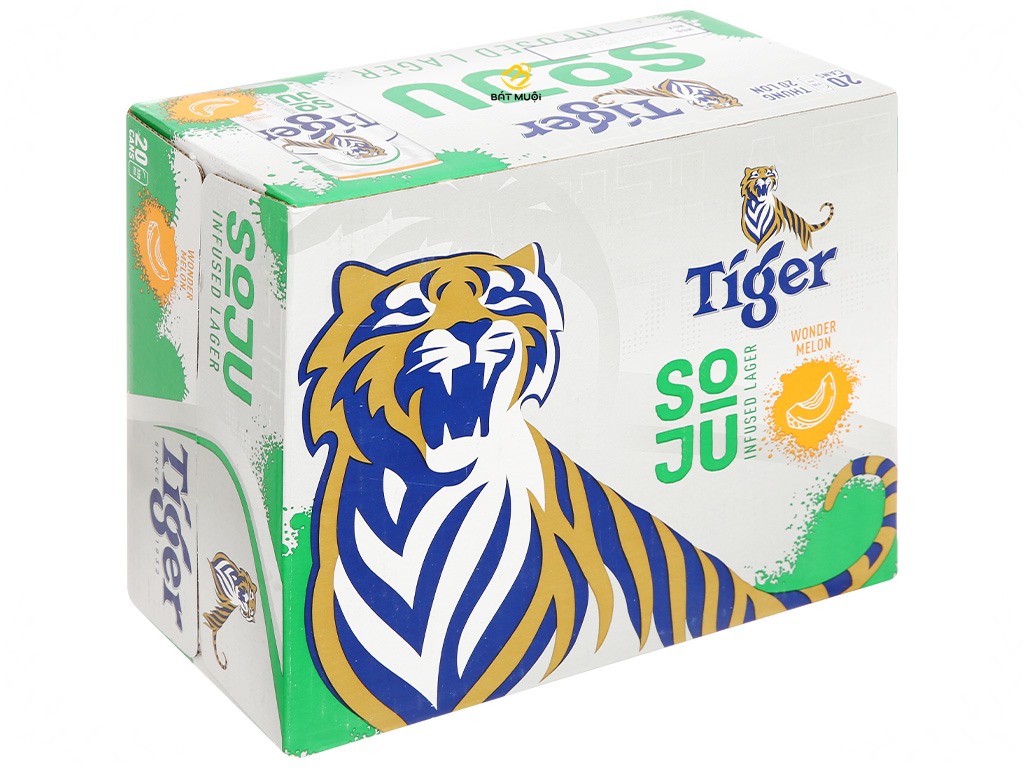 Nồng độ cồn 4% - combo 2 thùng 20 lon bia tiger soju infused lager 330ml/lon - tạp hóa bát muội
