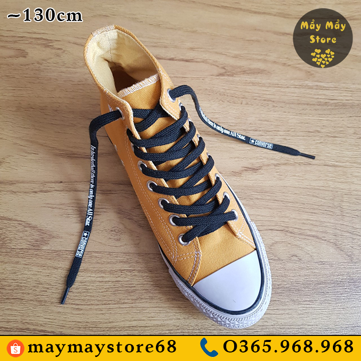 Dây Giày Converse Xịn Màu Đen ~130cm
