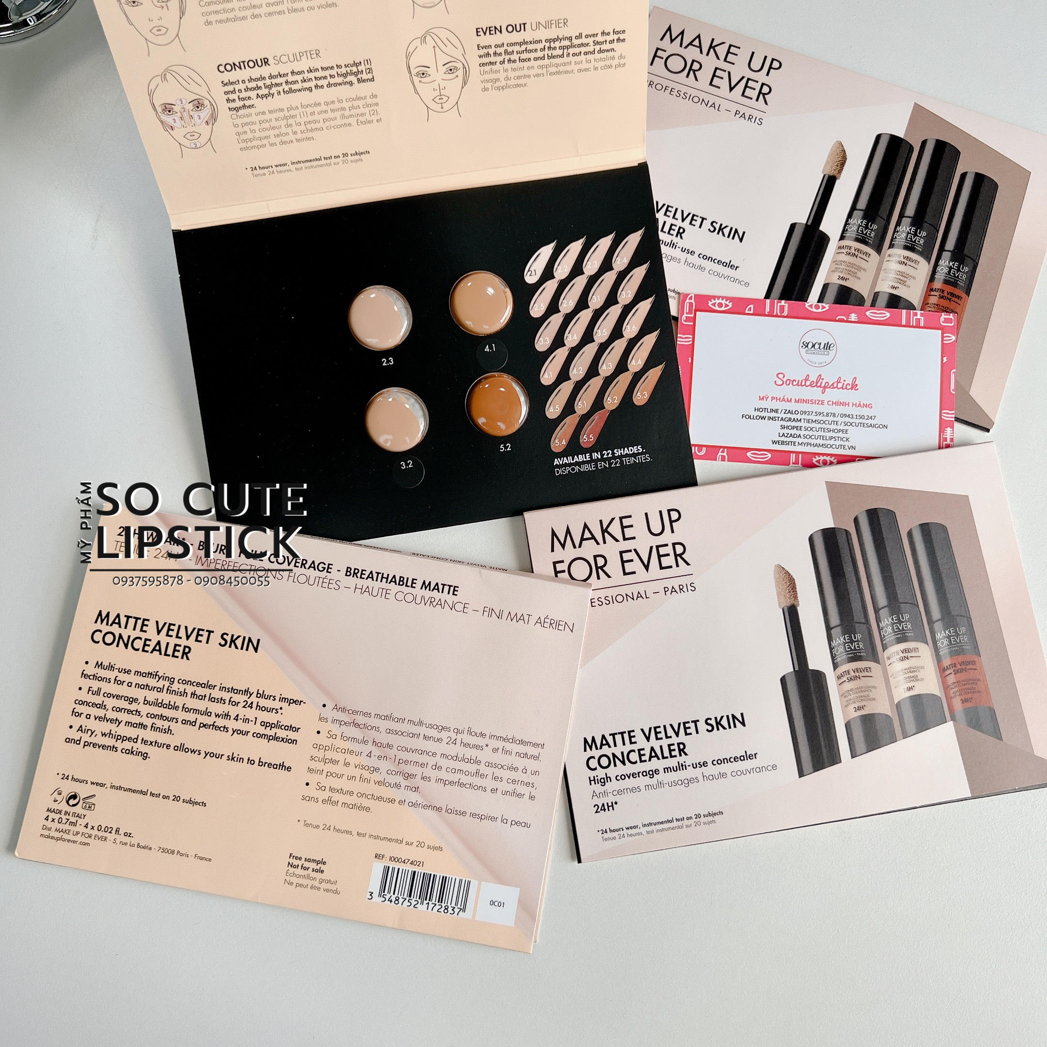Sample Kem Che Khuyết Điểm Make Up For Ever Matte Velvet Skin Concealer