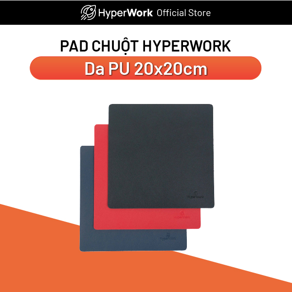 Pad Chuột HyperWork Da PU Cao Cấp 20x20cm