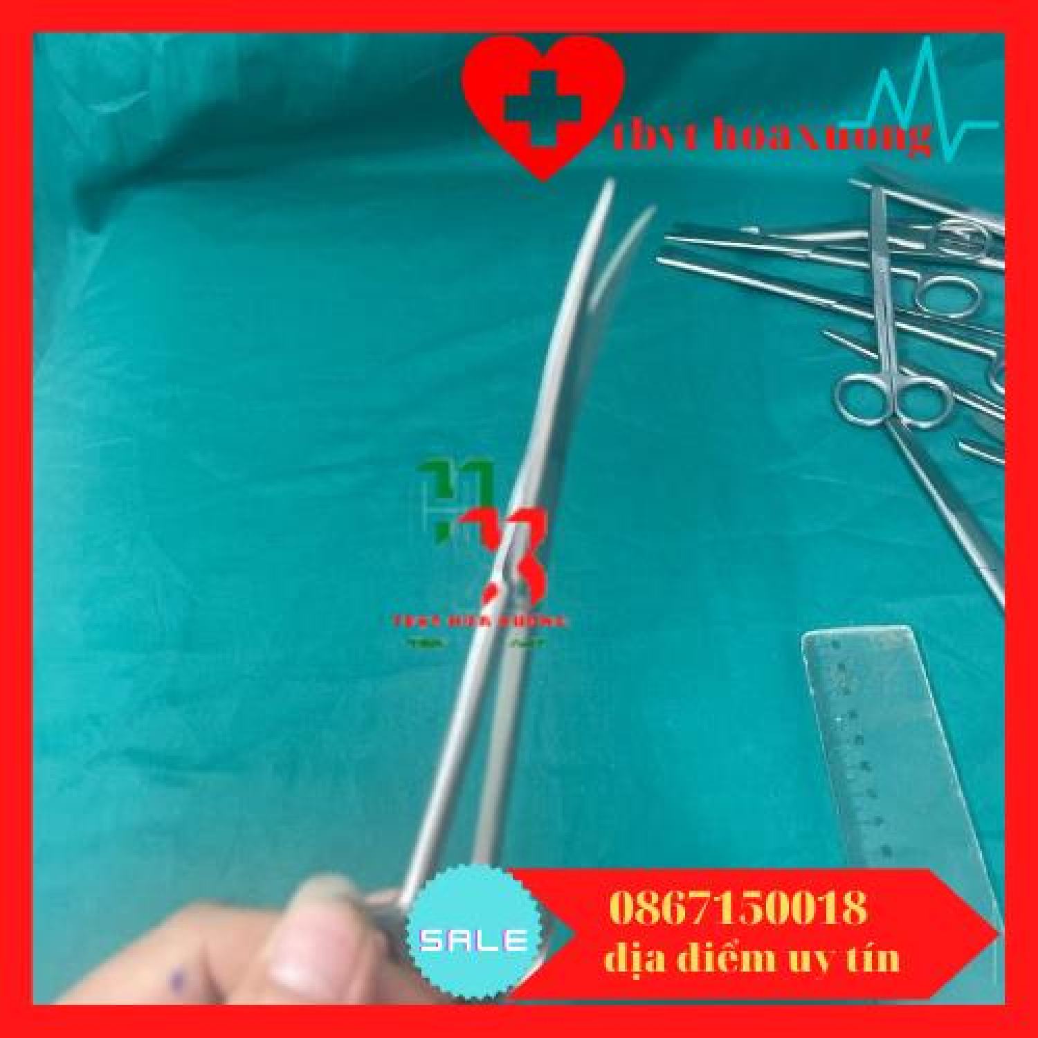 [Hàng Cao Cấp] Kéo Y Tế Cong Nhọn 2 Đầu 18cm - Pakistan