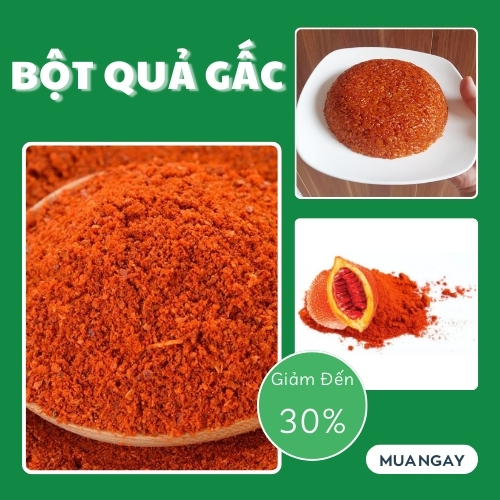 Bột gấc nguyên chất túi lớn loại 1kg - tấn phát - Sản phẩm chất lượng cao - Chuyên dùng để tạo màu cho các món ăn