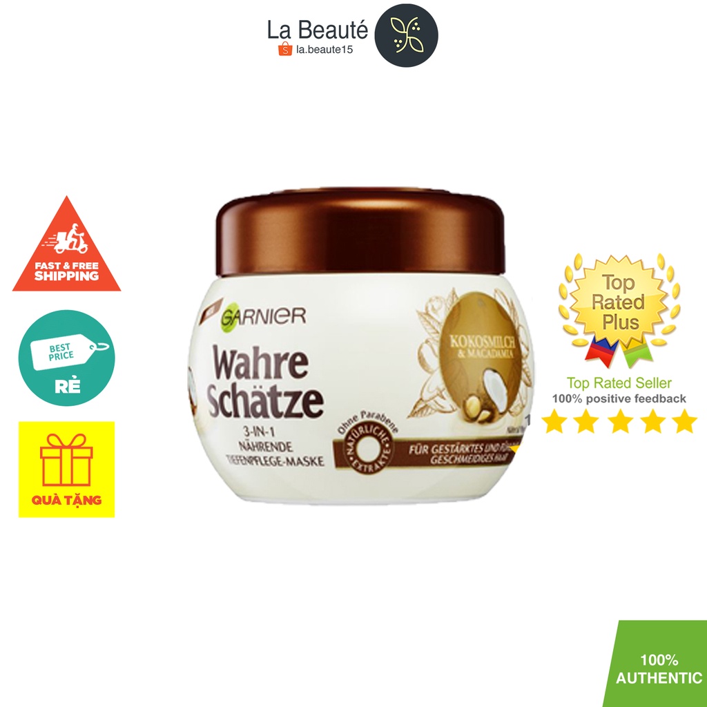 Garnier ultra doux masque - kem ủ phục hồi tóc đủ chủng loại 300ml