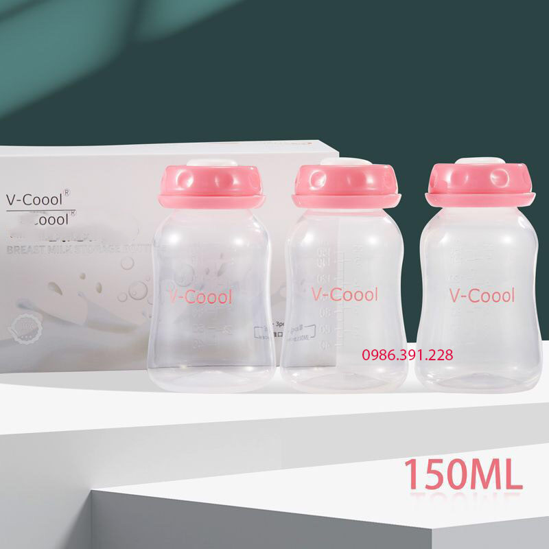 Bình trữ sữa 150ml cổ rộng- Bình trữ sữa V-Coool