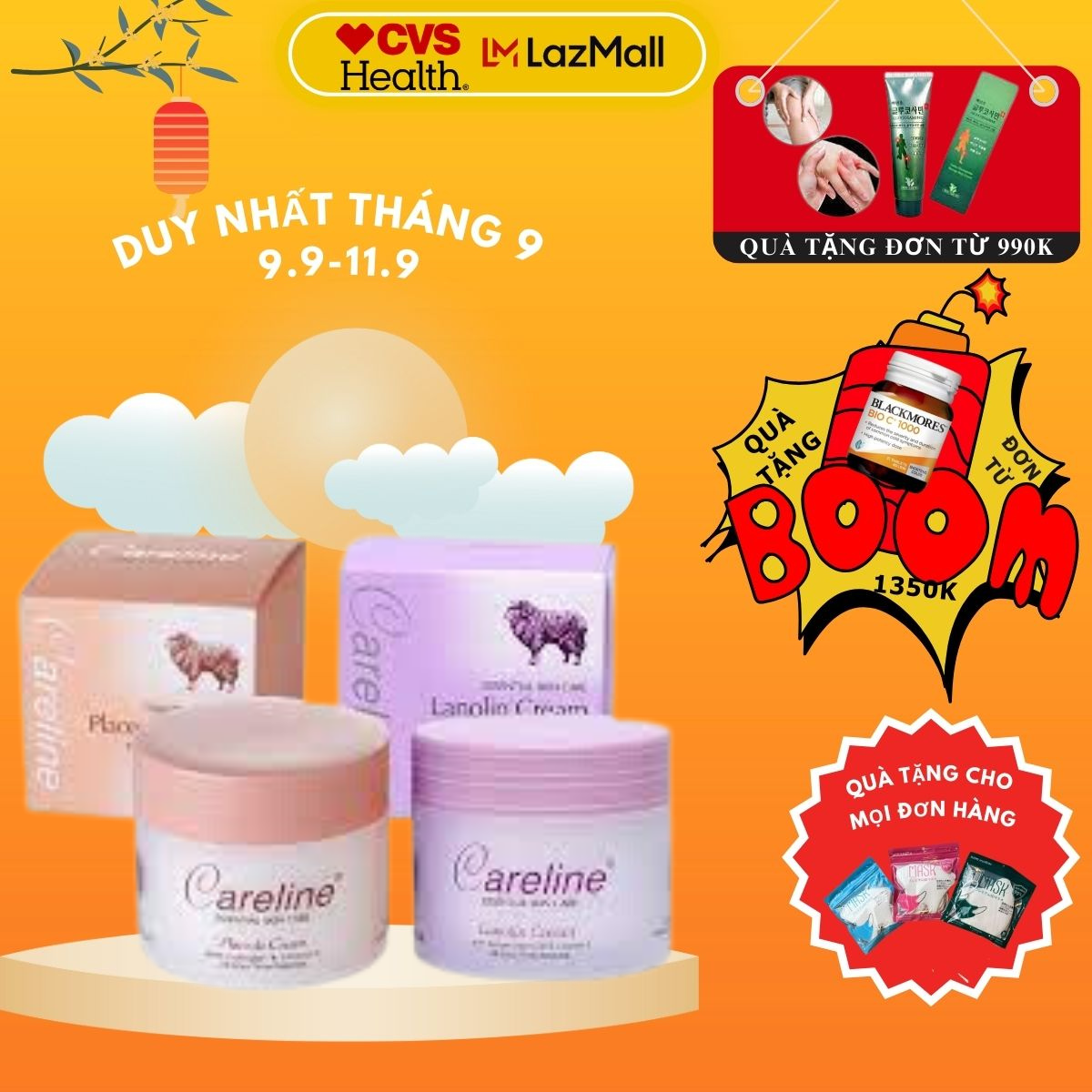 Kem dưỡng da nhau thai cừu Careline