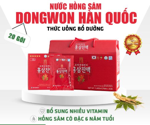 Nước Hồng Sâm Hàn Quốc- Dongwon 20 gói x 70ml