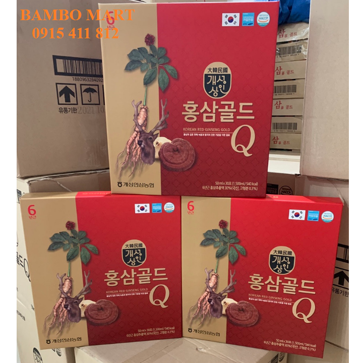 NƯỚC HỒNG SÂM LINH CHI GOLD HÀN QUỐC 30 GÓI