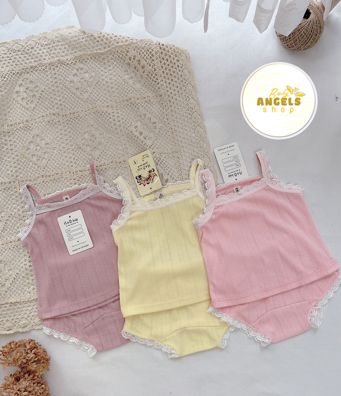 Đồ bộ 2 dây mát mẻ cho bé gái ( 8-22kg)